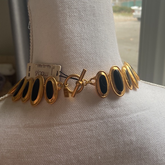 NWT Vintage Anne Klein brushed gold necklace, bracelet, earrings set of three! - Picture 4 of 16